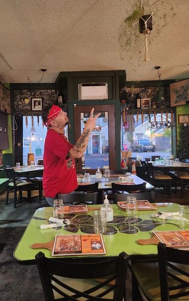 Chef Shawn showcasing the holiday meal preparations inside the Tibbitts @ Fern Hill dining room.