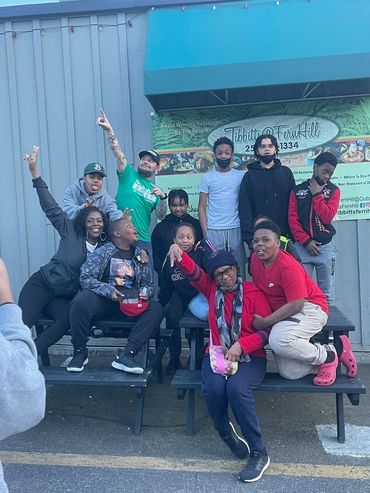 A wonderful group of volunteers and community members celebrating together.