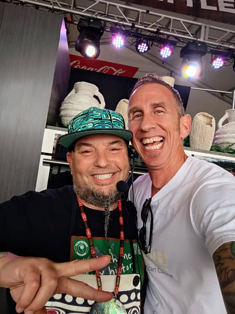 Chef Shawn Tibbitts and Chef John Maley at Taste Northwest 2026 in June. with Chef Tibbitt